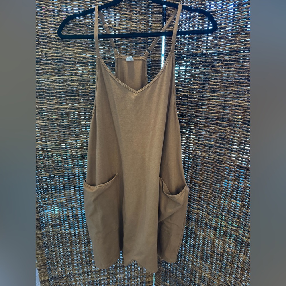 Shorts Romper Large Brown